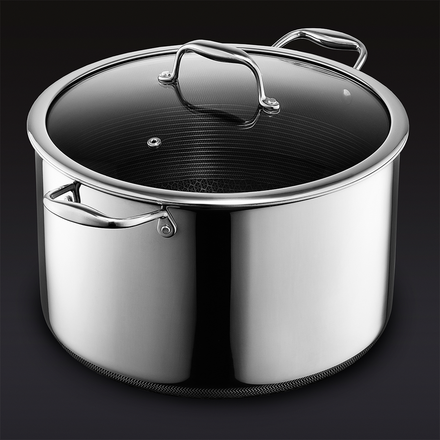 Hybrid Stock Pot with Lid, 12-Qt Y9
